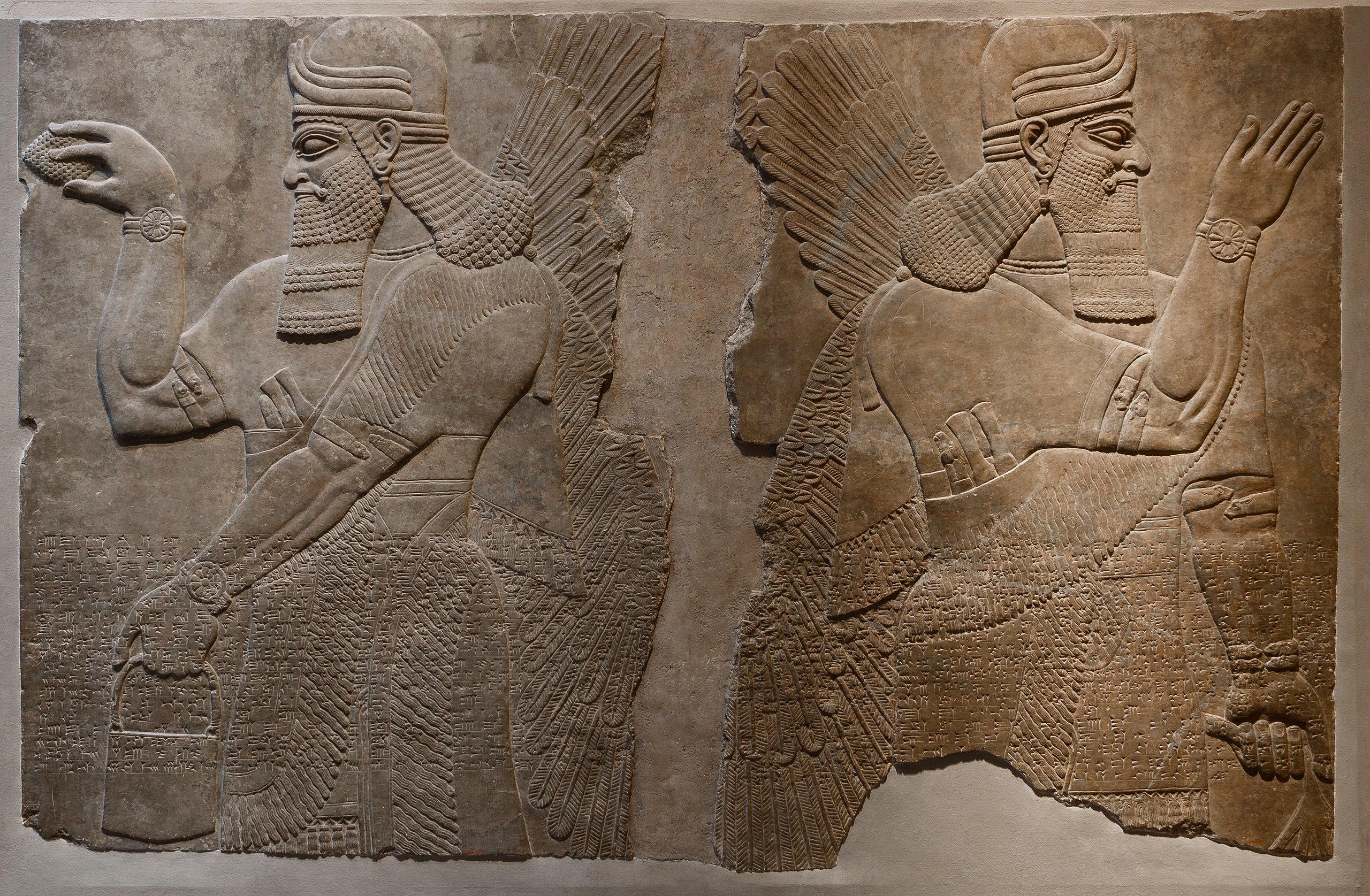 Assyrian palace relief panel